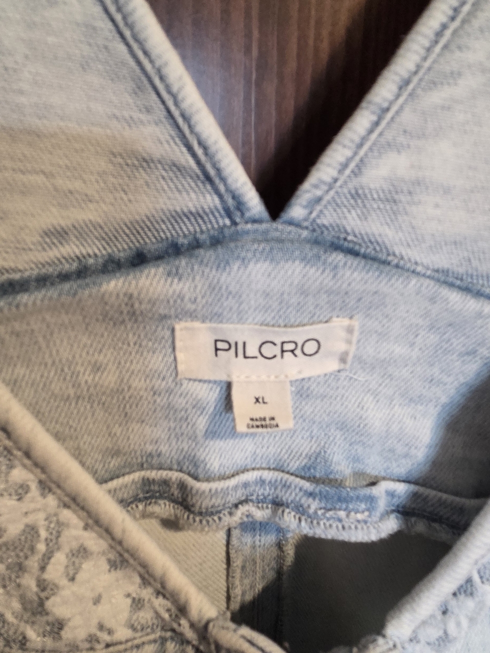 Pilcro Light Wash Front-Zip Wide-Leg Jeans Jumpsuit - Picture 6 of 7
